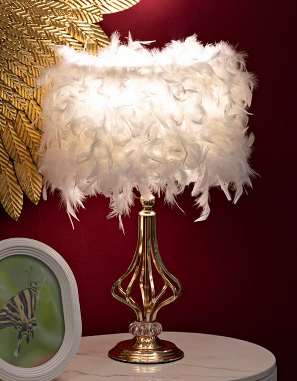 FURNLUX BORDSLAMPA TARTY GOLD 25CM