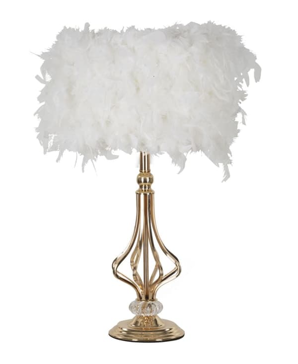 FURNLUX BORDSLAMPA TARTY GOLD 25CM