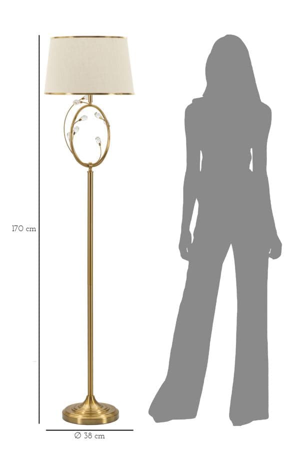 FURNLUX GOLVLAMPA VERSAILLES VIT 38CM