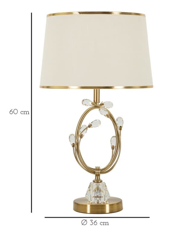 FURNLUX BORDSLAMPA VERSAILLES VIT 36CM
