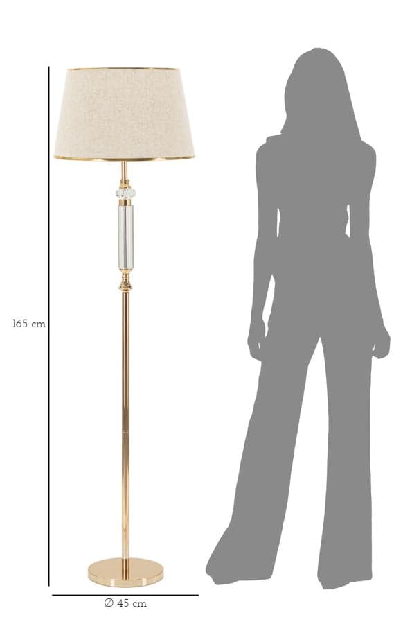 FURNLUX GOLVLAMPA PRAGUE GOLD 45CM