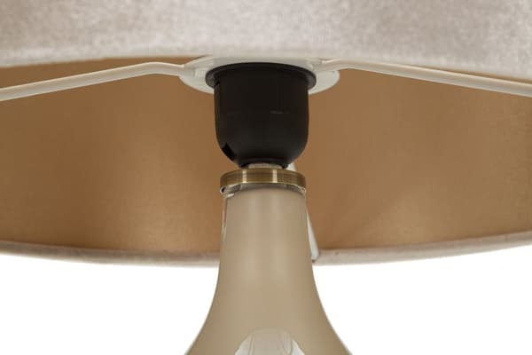FURNLUX BORDSLAMPA PERLY BEIGE 35CM