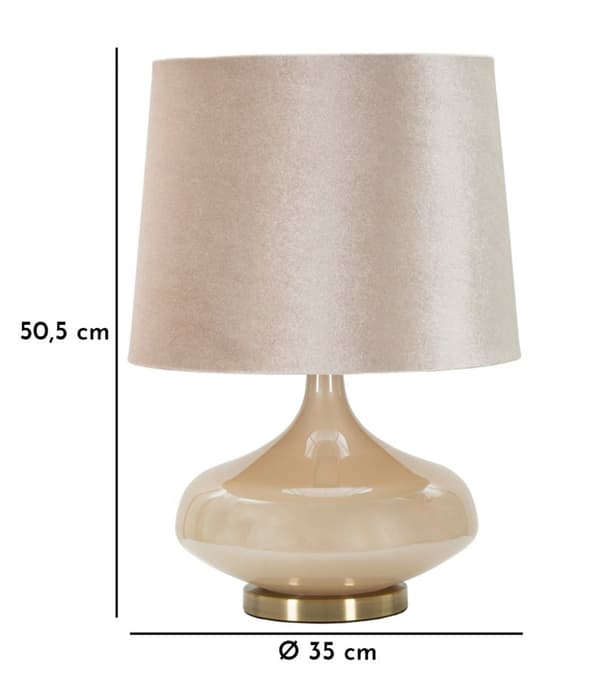 FURNLUX BORDSLAMPA PERLY BEIGE 35CM