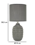 Miniatyrbild 6 av 6: FURNLUX BORDSLAMPA PUNKTER GRÅ 15CM