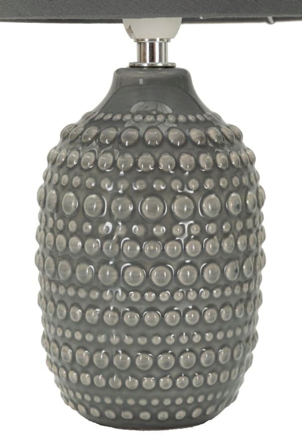 FURNLUX BORDSLAMPA PUNKTER GRÅ 15CM