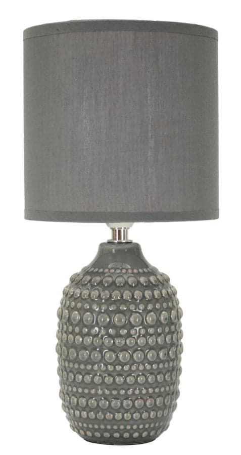 FURNLUX BORDSLAMPA PUNKTER GRÅ 15CM
