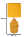 Miniatyrbild 6 av 6: FURNLUX BORDSLAMPA PUNKTER GUL 15CM