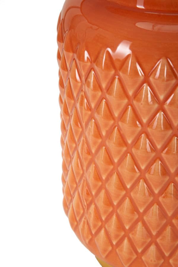 FURNLUX BORDSLAMPA FYRKANTIG ORANGE 28CM