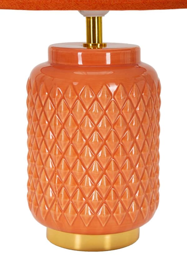 FURNLUX BORDSLAMPA FYRKANTIG ORANGE 28CM