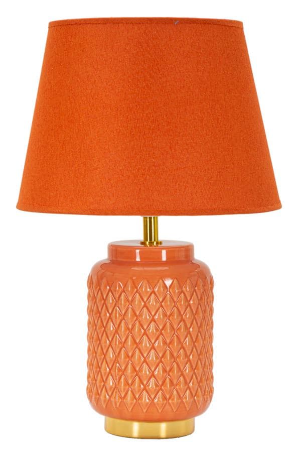 FURNLUX BORDSLAMPA FYRKANTIG ORANGE 28CM