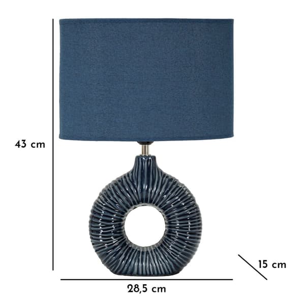 FURNLUX BORDSLAMPA SETA BLÅ 29CM
