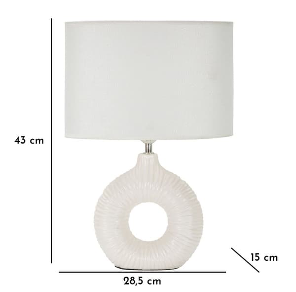 FURNLUX BORDSLAMPA SETA VIT 29CM