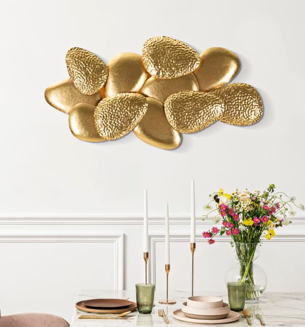 FURNLUX VÄGGLAMPA SKAL GULD 60CM