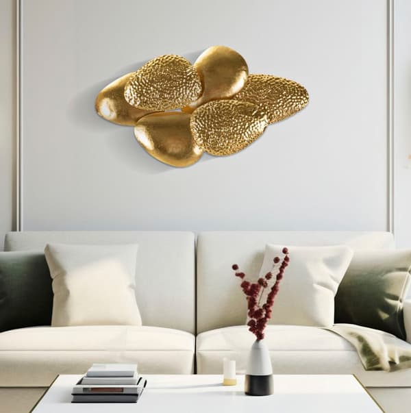 FURNLUX VÄGGLAMPA SKAL GULD 44CM