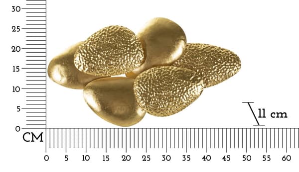 FURNLUX VÄGGLAMPA SKAL GULD 44CM