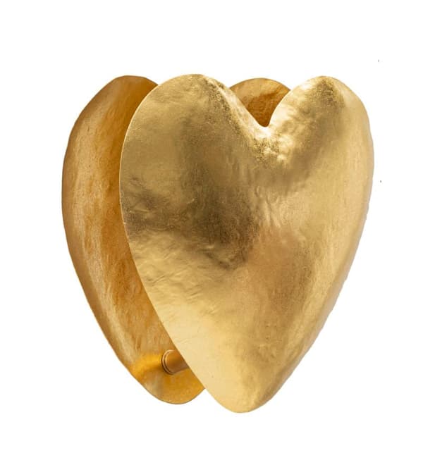FURNLUX VÆGLAMPE HJERTE GULD 26CM