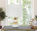 Miniatyrbild 5 av 6: FURNLUX BORDSLAMPA LIARA VIT 23CM
