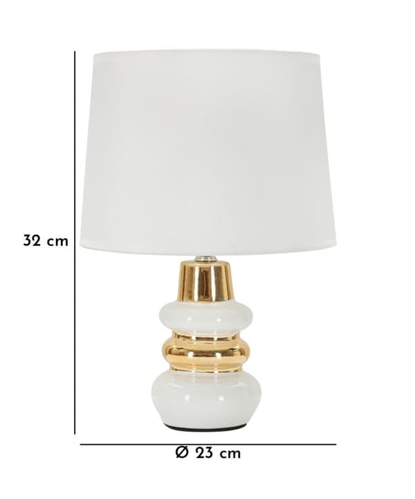 FURNLUX BORDSLAMPA LIARA VIT 23CM
