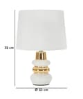 Miniatyrbild 6 av 6: FURNLUX BORDSLAMPA LIARA VIT 23CM