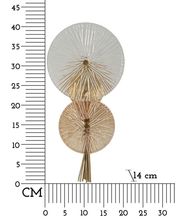 FURNLUX VÄGGLAMPA SUNRISE GOLD 20CM