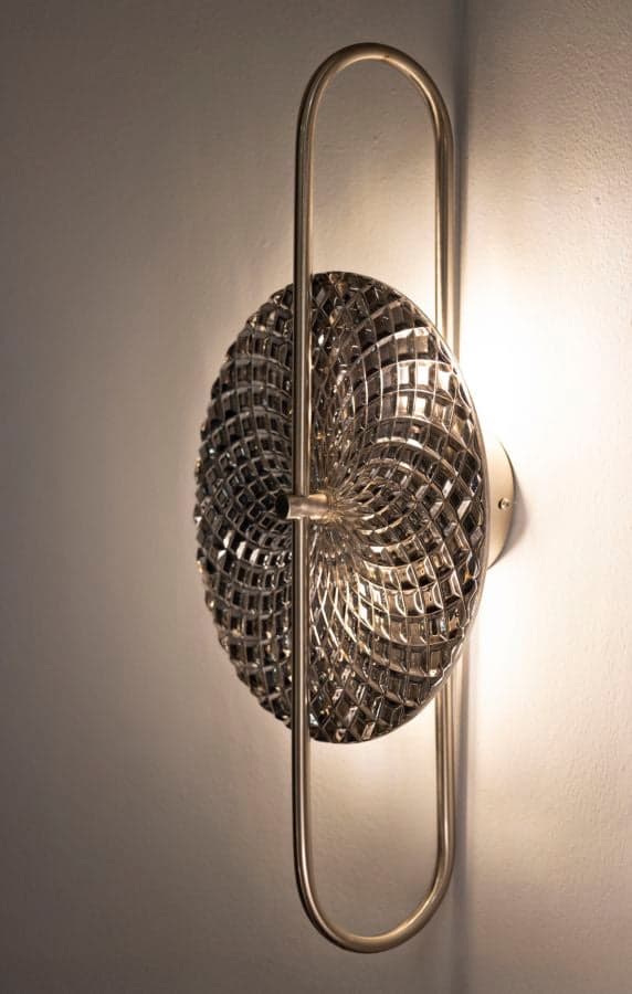 FURNLUX VÄGGLAMPA SILVIGT SILVER 28CM