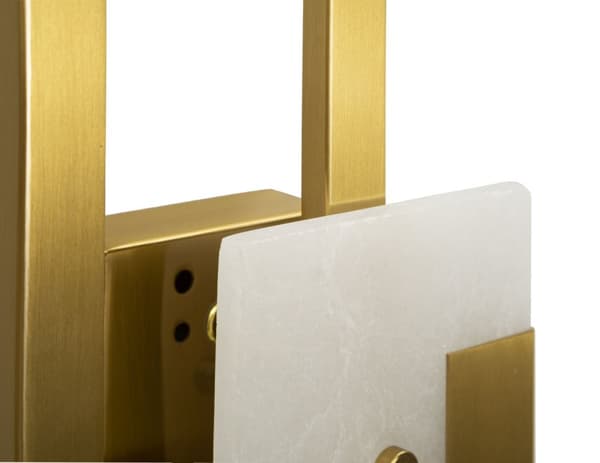 FURNLUX VÄGGLAMPA KUB GULD 15CM
