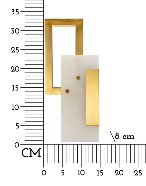 FURNLUX VÄGGLAMPA KUB GULD 15CM