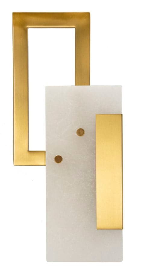 FURNLUX VÄGGLAMPA KUB GULD 15CM