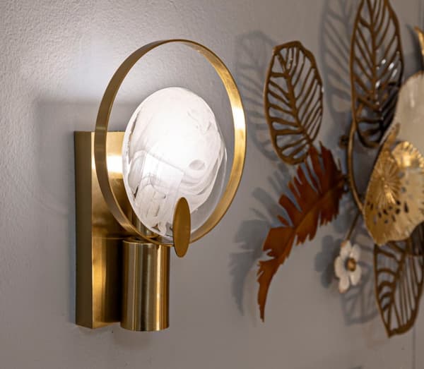 FURNLUX VÄGGLAMPA OKLAN GULD 20CM