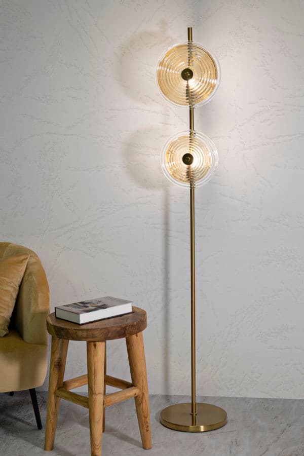 FURNLUX GOLVLAMPA VENICE GULD 30CM