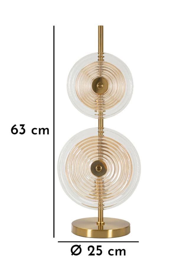 FURNLUX BORDSLAMPA VENICE GULD 25CM