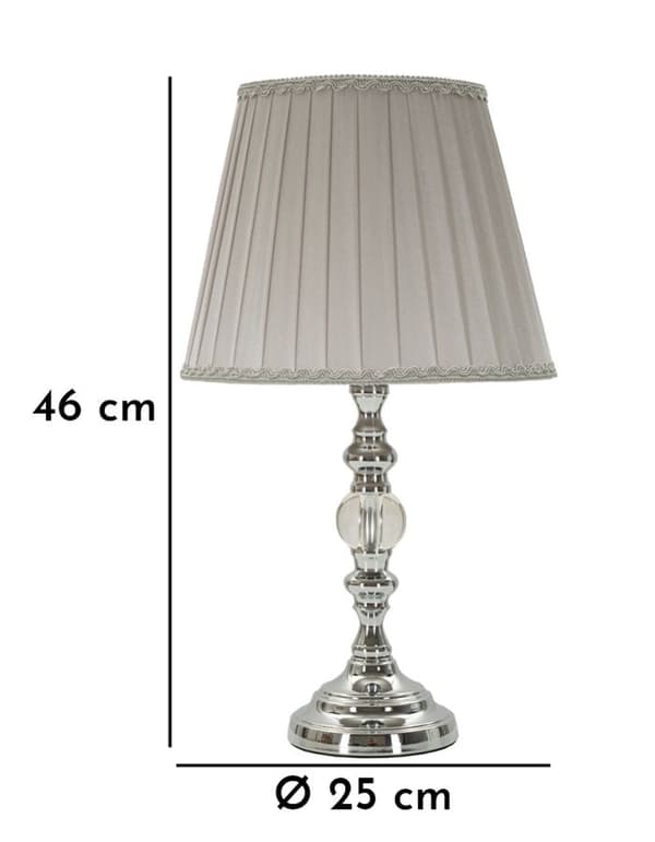 FURNLUX BORDSLAMPA TILLY SILVER 25CM