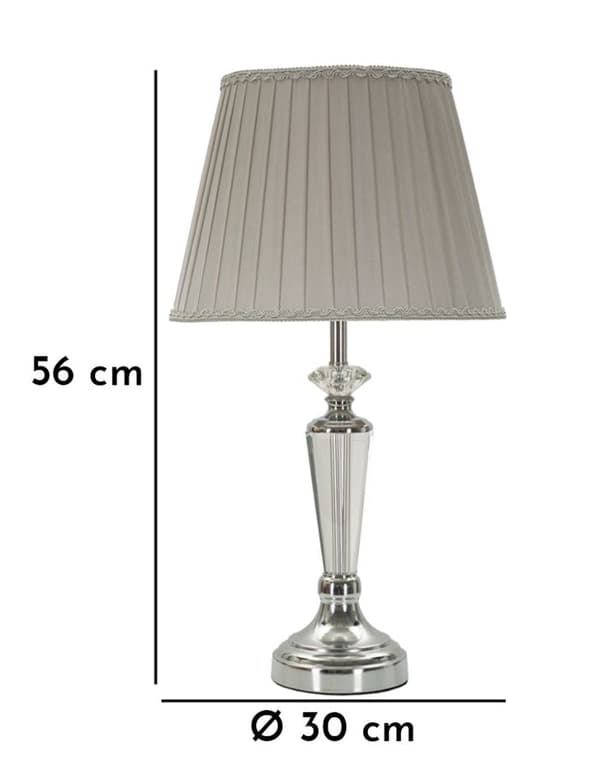 FURNLUX BORDSLAMPA SILVIGT SILVER 30CM