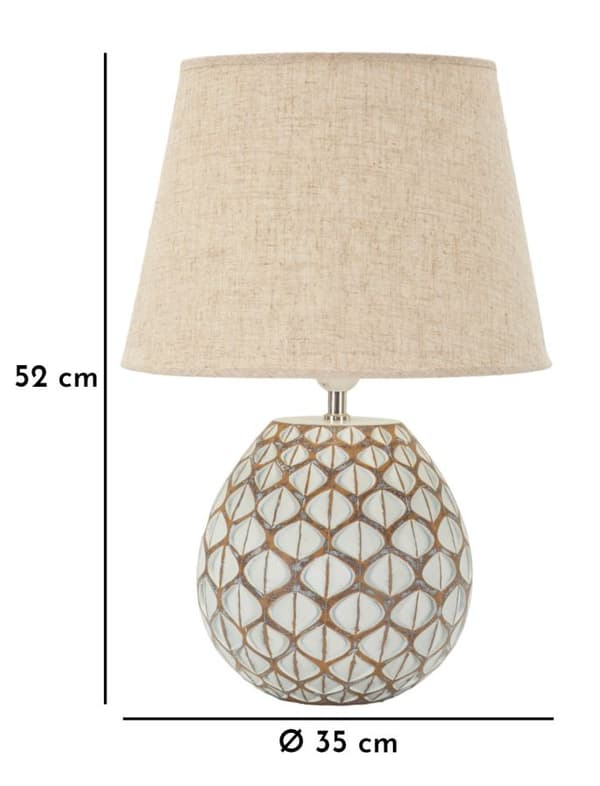 FURNLUX BORDSLAMPA TIBET BEIGE 35CM