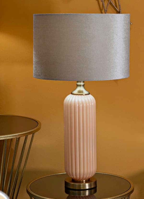 FURNLUX BORDSLAMPA PERLY BEIGE 36CM