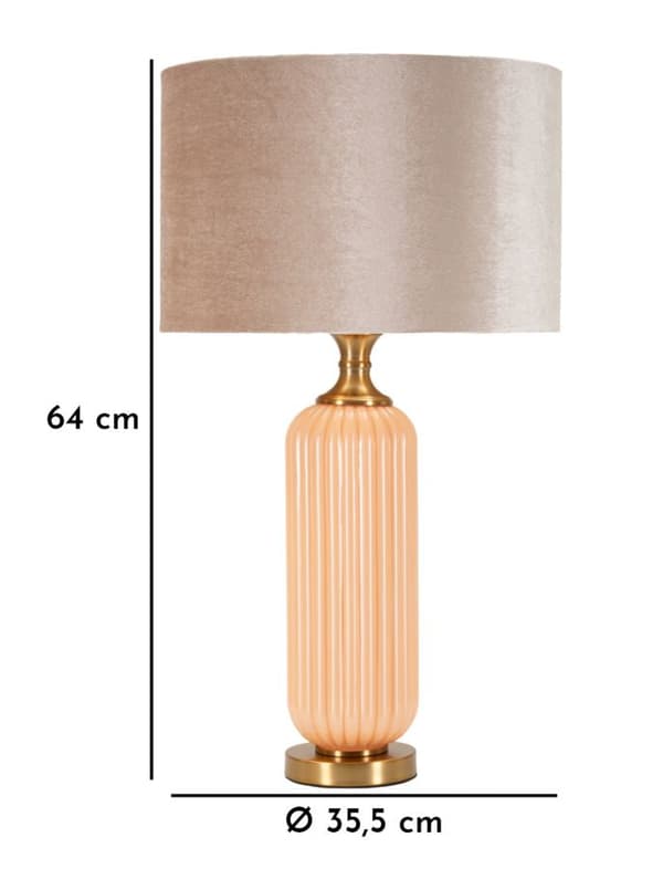 FURNLUX BORDSLAMPA PERLY BEIGE 36CM