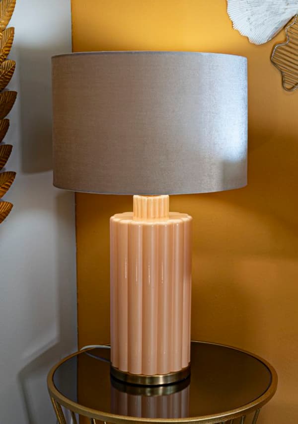 FURNLUX BORDSLAMPA PERLY BEIGE 41CM