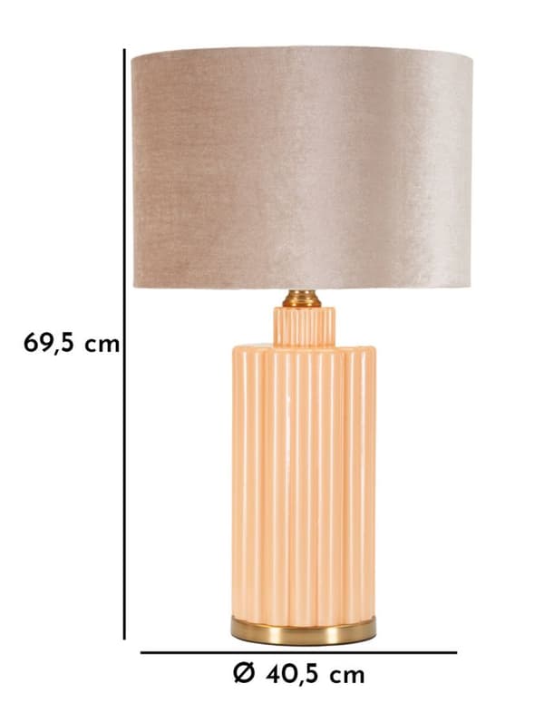 FURNLUX BORDSLAMPA PERLY BEIGE 41CM