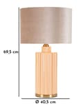 Miniatyrbild 7 av 7: FURNLUX BORDSLAMPA PERLY BEIGE 41CM