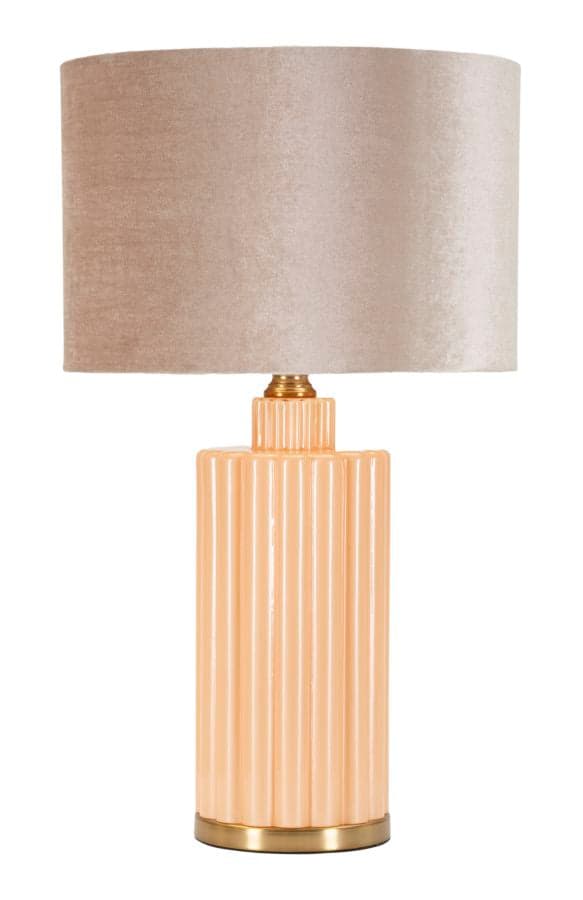 FURNLUX BORDSLAMPA PERLY BEIGE 41CM