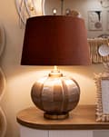 Miniatyrbild 6 av 7: FURNLUX BORDSLAMPA PRAGUE BRUN 41CM