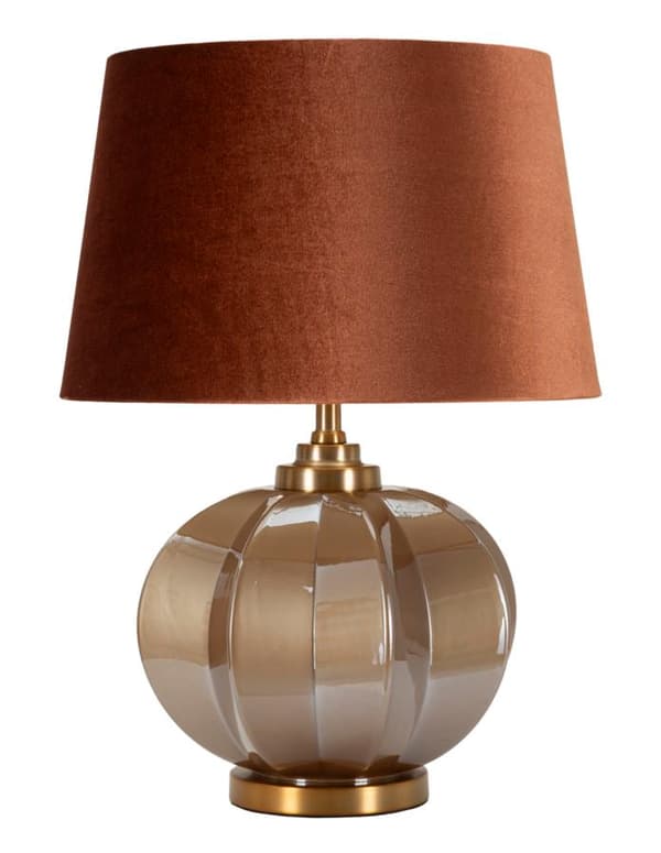 FURNLUX BORDSLAMPA PRAGUE BRUN 41CM