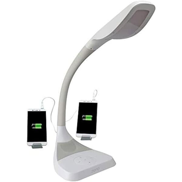 Skrivbordslampa M-LAMBT10W LED USB med Bluetooth-högtalare - MEDIACOM - Vit