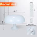 Miniatyrbillede 4 af 6: OBOSOE Orange Svampelampe – Dæmpbar Bordlampe med Retro Design til Soveværelse & Stue