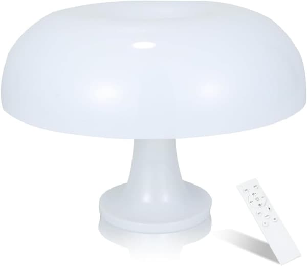 OBOSOE Orange Svampelampe – Dæmpbar Bordlampe med Retro Design til Soveværelse & Stue