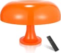 Miniatyrbillede 1 af 6: OBOSOE Orange Svampelampe – Dæmpbar Bordlampe med Retro Design til Soveværelse & Stue