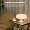 Miniatyrbillede 2 af 7: OBOSOE Orange Svampelampe – Dæmpbar Bordlampe med Retro Design til Soveværelse & Stue