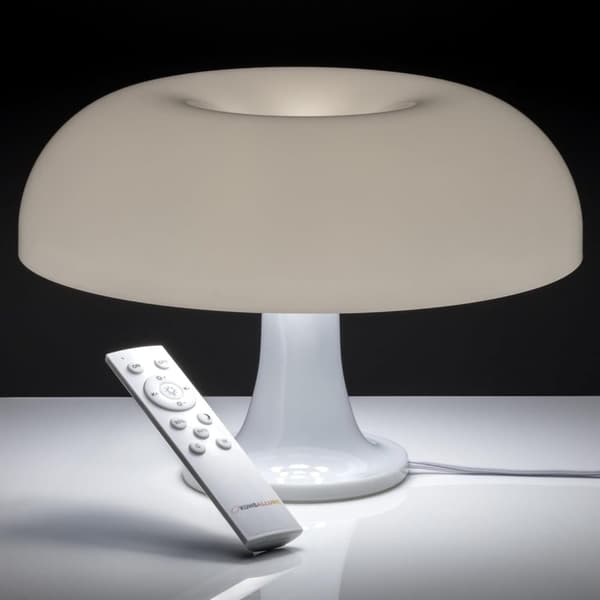 OBOSOE Orange Svampelampe – Dæmpbar Bordlampe med Retro Design til Soveværelse & Stue Hvid EU-kontakt
