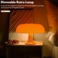 Miniatyrbillede 3 af 9: OBOSOE Orange Svampelampe – Dæmpbar Bordlampe med Retro Design til Soveværelse & Stue