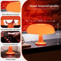 Miniatyrbillede 7 af 9: OBOSOE Orange Svampelampe – Dæmpbar Bordlampe med Retro Design til Soveværelse & Stue